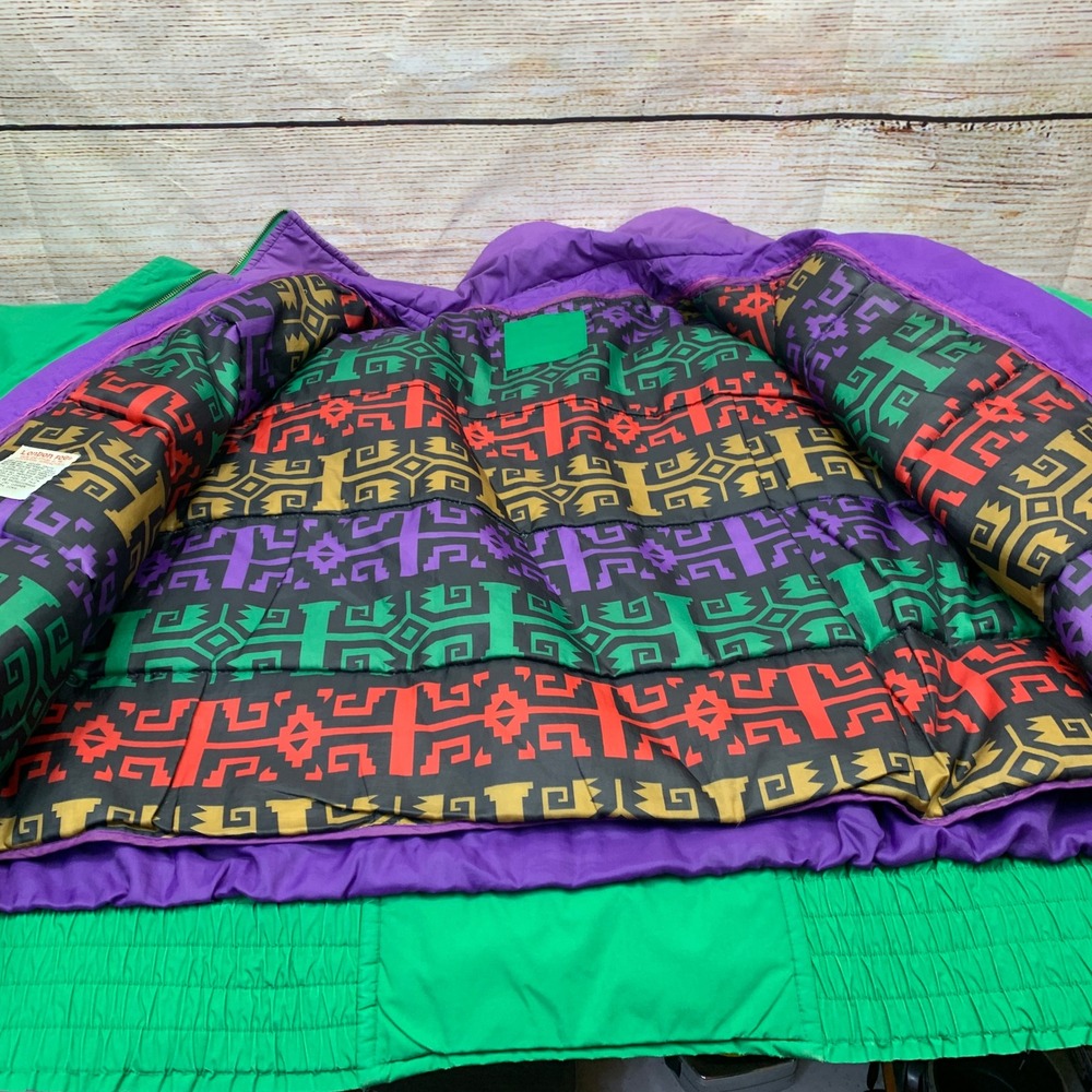 Vintage 80s‎ London Fog Jacket XL Multicolor Aztec Pattern Removable Liner - Picture 7 of 11